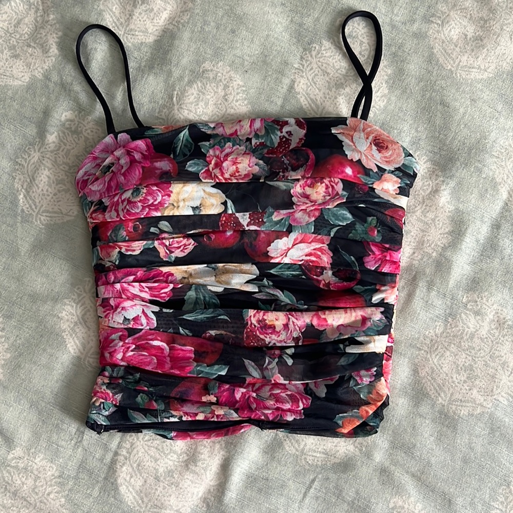 Express floral crop top
